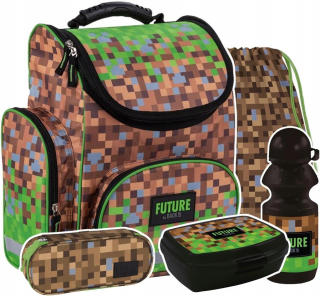 Aktovka školská taška - SchoolBag School Bag pixel pixel pixe hra zálohovanie hra