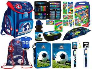 Školská taška - batoh, set, zostava - ŠKOLA SADA FUTBAL CHLAPCOV