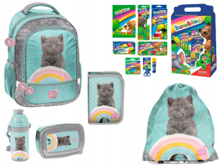 Aktovka školská taška - Školská layette set pre dieťa dievča
