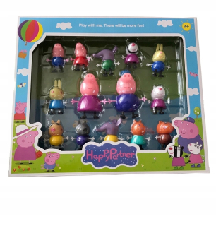 Pepa Pig - Sada figúrkov Peppa 14SZ Pepa Rodinný tortu
