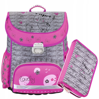 Aktovka školská taška - Satchel Set Hama Lovely Cat + Pencil Case mačiatko