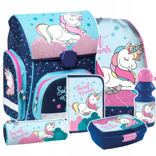 Aktovka školská taška - Sada Unicorn Satchel pre 6 elem girl.