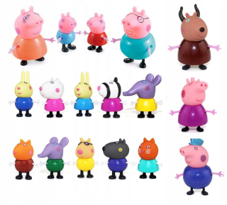 Pepa Pig - Sada peppa peppa Obrázok 17SZTUK Výška až 8 cm