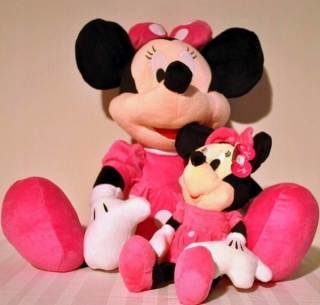 Minnie Mouse - KIT2X MINI MINNI MINNIE PLUSZAK KUCHANKA80CM