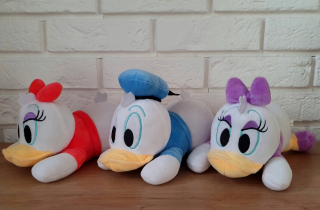 Káčer Donald - SET3PC DUCKA DAISY DEJZI DEJSI TEDDY Bear Singing30cm