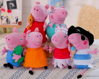 Pepa Pig - Set6x Pepa Mama otec Pirate Ballerina Family27cm