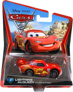 McQueen - Zigzak McQueň s pretekárskymi kolesami Autá Mattel
