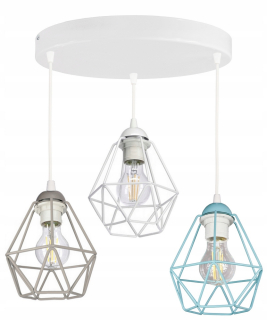 Stropná lampa do detskej izby - DIAMANTOVÁ FARBA LED ZÁVESNÁ STROPNÁ LAMPA LUSTER