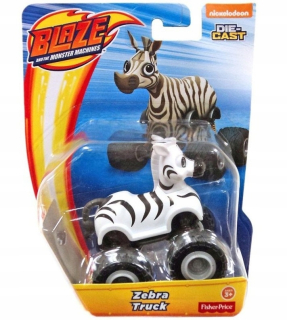 Blaze a Monster autá - Zebra Truck Auto Blaze Mega Machine Auto Fisher