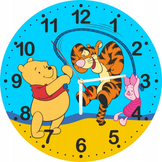 Medvedík Pú - Pooh hodiny a priatelia 30cm