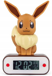Pokémoni - Digitálne hodiny Budík LED POKEMON EEVEE 3D LAMP