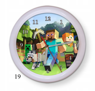 MINECRAFT  - Minecraft nástenné hodiny veľmi rýchla doprava od pl