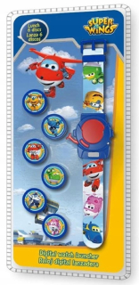 SUPER WINGS - Elektronické hodinky + 6 Shield Super Wings Cass F