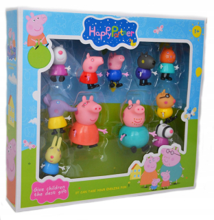 Pepa Pig - Sada 11 ks postava PEPPA PIPPA RODINA A Pepe
