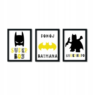 BATMAN -  Set 3 Plagáty A3 Batman Superhrdina Nr.1