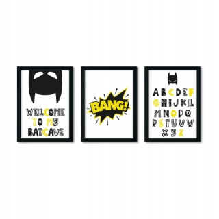 BATMAN -  Set 3 plagáty A3 Batman Superhrdina Nr.3