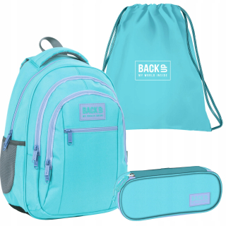 Školská taška - batoh, set, zostava - Sada 3in1 back-up Aquapic Aquacked Red