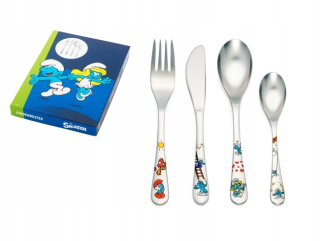 Šmolkovia - Sada 4 diel príborov Smurfs pre dieťa