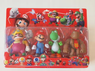 Super Mario - Sada 4 veľkých obrázkov 13 cm super mario pl