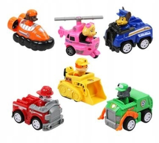 PAW Patrol - Sada 6 kusov PSI PATROL Everest tracher vozidlá