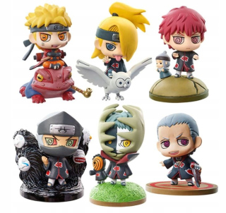 NARUTO - Sada 6ks Obrázok Naruto AKATSUKI UZUMAKI