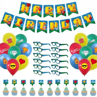MINECRAFT - Sada balónov Minecraft Birthday Decoration 41 ks