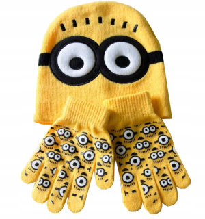 Mimoni  - Súprava čiapočiek + Spiderman Rukavice, Minions