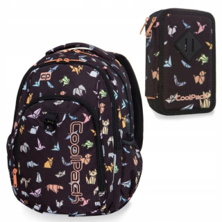 Školská taška - batoh, set, zostava - COOLPACK ORIGAMI BACKPACK Strike L a ceruzkový prípad