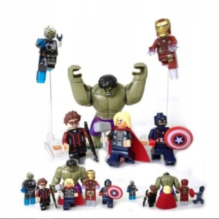 HULK - Klocks 6 x Figurine Hulk Iron Man