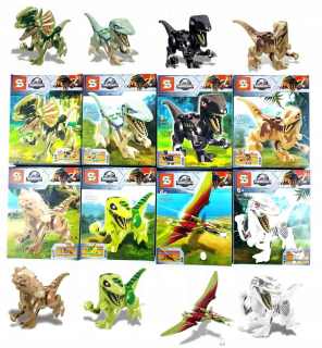 Jurský svet - Pad Set 8 kusov Dinosaurus 8 cm Dinosaurus