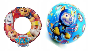 PAW Patrol - Sada letného kruhu + lopta psa hliadka Sambro
