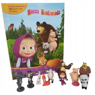 Máša a medveď - Masha set a medvedí kniha figúrka bábika