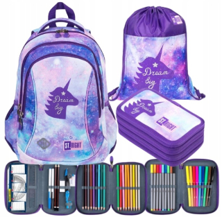 Školská taška - batoh, set, zostava - Sada batohu Case Case Unicorn Sack