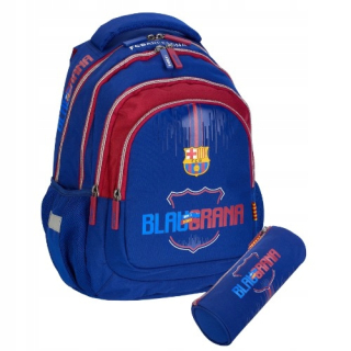 Školská taška - batoh, set, zostava - Sada školského batohu + FCBARCELONA FC221 SACHET