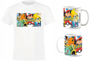 Pokémoni - * SET * Pokémon L T-Shirt + hrnček