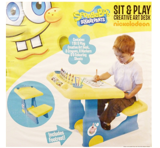 Spongebob - Nastaviť SpongeBob Desk stolný stoličky Bench Accessory