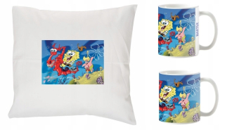 Spongebob - * SET * SPONGEBOB KANCIASTOSTOPORT vankúš + hrnček