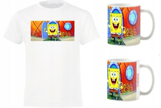 Spongebob - * SET * SPONGEBOB XS T-Shirt + hrnček
