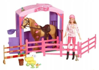 STEFFI bábika - STEFFI BARN SET SIMBA HORSE 5730373