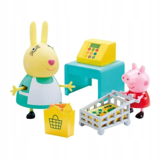 Pepa Pig - Sada TM hračiek Peppa na nákupnom obchode s figúrkami