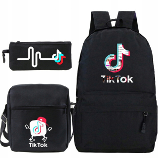 Školská taška - batoh, set, zostava - Sada TIC TOK BACKPACK Školské vrecko Puzdro