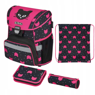Sada na topánky Loop Plus black Cat Mačiatko Herlitz