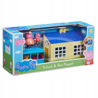 Pepa Pig - Sada školskej a autobusovej postavy Peppa Peppa