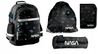 Školská taška - batoh, set, zostava - Nastaviť sada školského batohu + puzdro na ceruzku NASA PASO