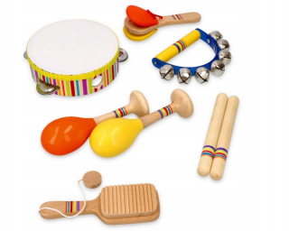 6v1 hudobné súprava klopadlo flauta Tambourine Gueiro