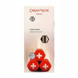 CARAN D'ACHE SWISS WOOD HB PENNCIL SET 2PC + G