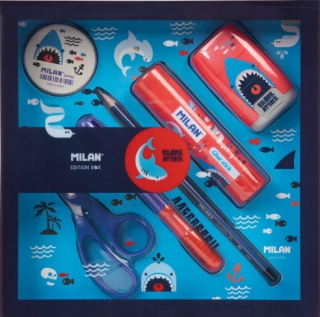 Sada školských potrieb Milan Shark Attack 6 EL