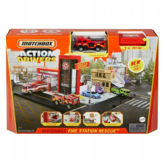 Požiarnik Sam  - Súprava s garážou Matchbox Real Adventures Guard