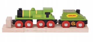 Bigjigs ABC BJT419 zelená lokomotíva