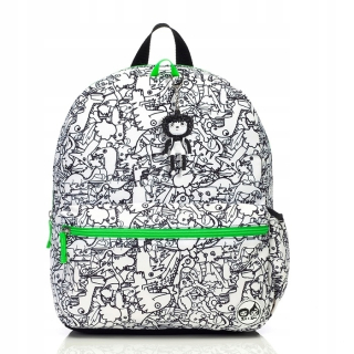 Detský batoh - Zip & Zoe Junior Bold Biela batoh